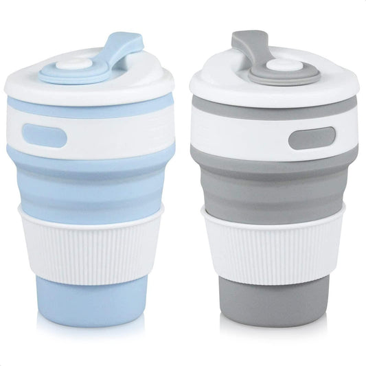 2Pcs Silicone Collapsible Travel Cup